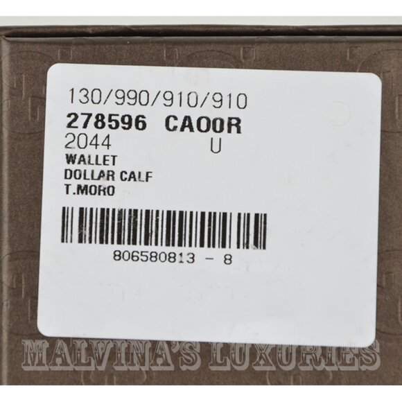 GUCCI WALLET MENS BROWN LEATHER 278596 EMBOSSED LOGO TRADEMARK BIFOLD - Picture 8 of 8